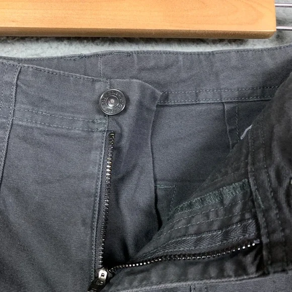 STIO Rivet Utility Pants Women's 4 Basalt Grey Canvas Straight Organic Cotton - Picture 5 of 14